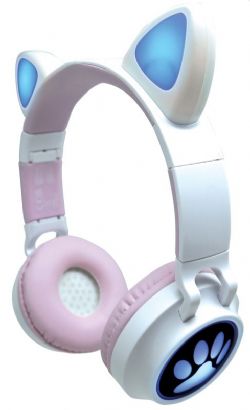 LEXIBOOK - CASQUE SANS FIL RECHARGEABLE LUMINEUX - OREILLES DE CHAT